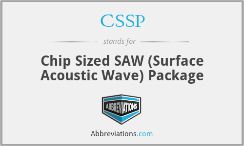 CSSP - Chip Sized SAW (Surface Acoustic Wave) Package