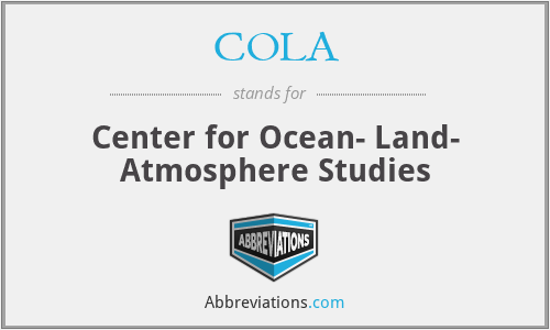 COLA - Center for Ocean- Land- Atmosphere Studies