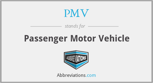 PMV - Passenger Motor Vehicle