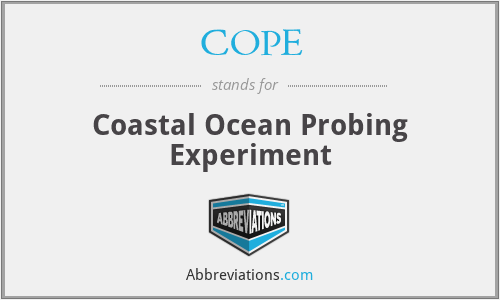 COPE - Coastal Ocean Probing Experiment