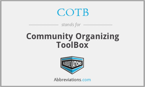 COTB - Community Organizing ToolBox