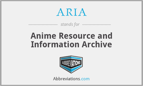 ARIA - Anime Resource and Information Archive