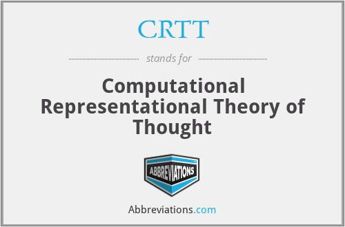CRTT - Computational Representational Theory of Thought
