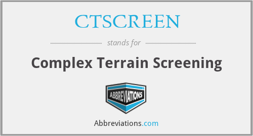 CTSCREEN - Complex Terrain Screening