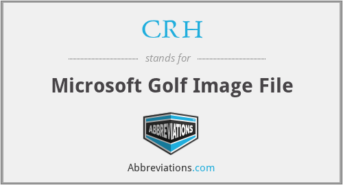 CRH - Microsoft Golf Image File