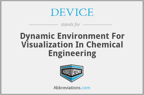 DEVICE - Dynamic Environment For Visualization In Chemical Engineering
