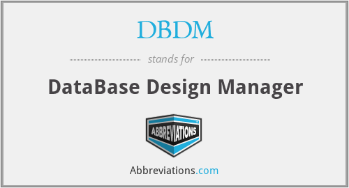 DBDM - DataBase Design Manager