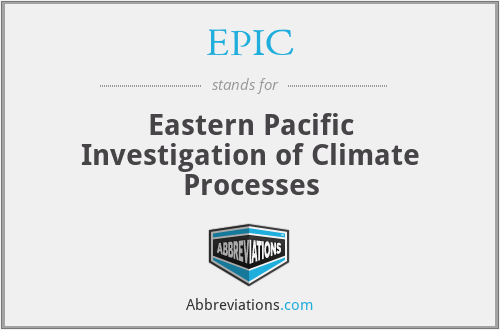 EPIC - Eastern Pacific Investigation of Climate Processes