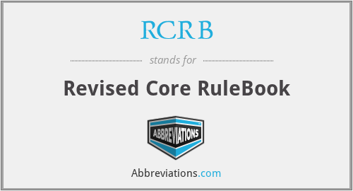 RCRB - Revised Core RuleBook