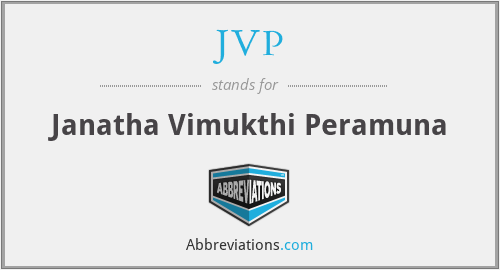 JVP - Janatha Vimukthi Peramuna
