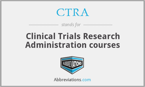 CTRA - Clinical Trials Research Administration courses