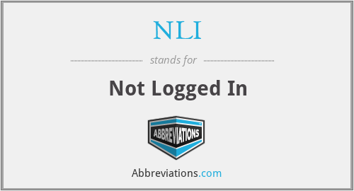 NLI - Not Logged In