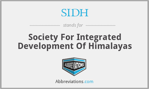 SIDH - Society For Integrated Development Of Himalayas