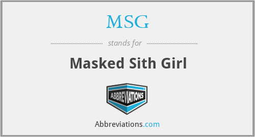 MSG - Masked Sith Girl