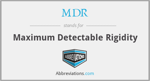 MDR - Maximum Detectable Rigidity