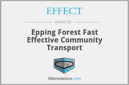 EFFECT - Epping Forest Fast Effective Community Transport