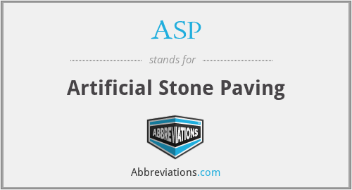 ASP - Artificial Stone Paving