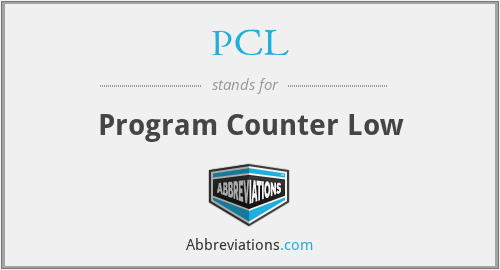 PCL - Program Counter Low