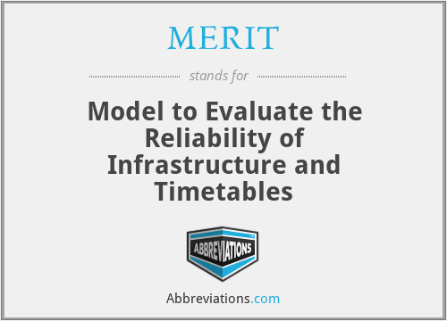 MERIT - Model to Evaluate the Reliability of Infrastructure and Timetables