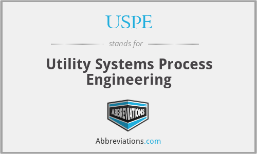 USPE - Utility Systems Process Engineering