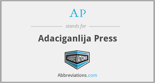AP - Adaciganlija Press