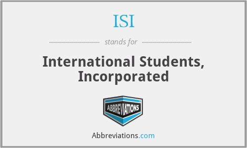 ISI - International Students, Incorporated