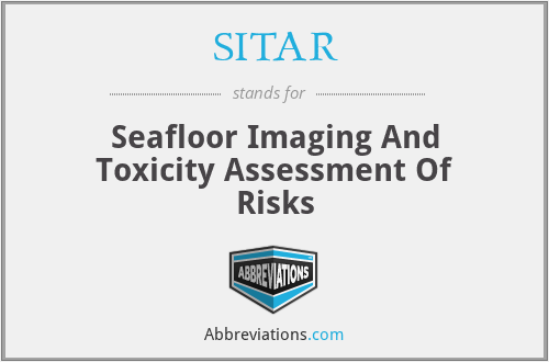 SITAR - Seafloor Imaging And Toxicity Assessment Of Risks