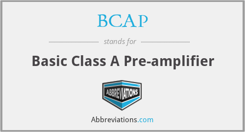 BCAP - Basic Class A Pre-amplifier