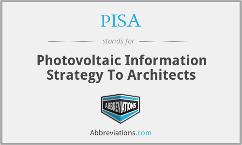 PISA - Photovoltaic Information Strategy To Architects