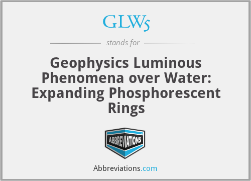 GLW5 - Geophysics Luminous Phenomena over Water: Expanding Phosphorescent Rings