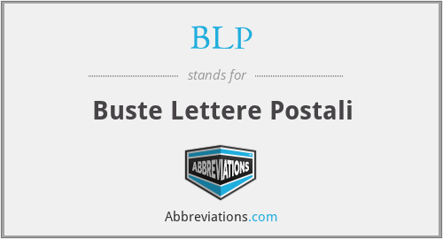 BLP - Buste Lettere Postali