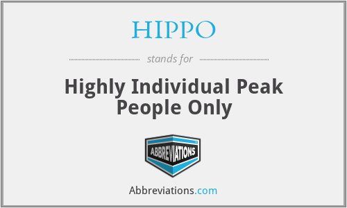 HIPPO - Highly Individual Peak People Only