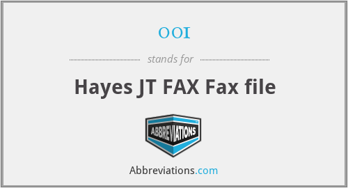 001 - Hayes JT FAX Fax file