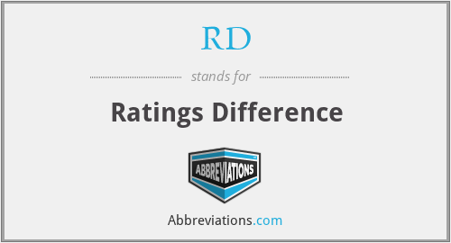RD - Ratings Difference
