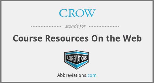 CROW - Course Resources On the Web