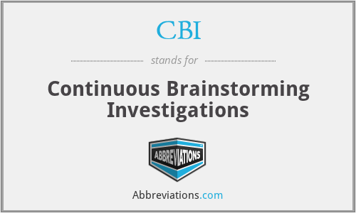 CBI - Continuous Brainstorming Investigations