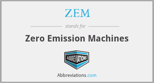 ZEM - Zero Emission Machines