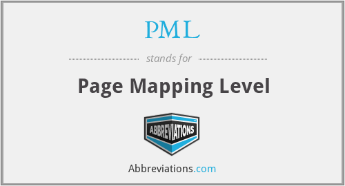 PML - Page Mapping Level
