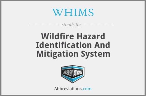 WHIMS - Wildfire Hazard Identification And Mitigation System