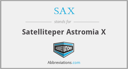 SAX - Satelliteper Astromia X