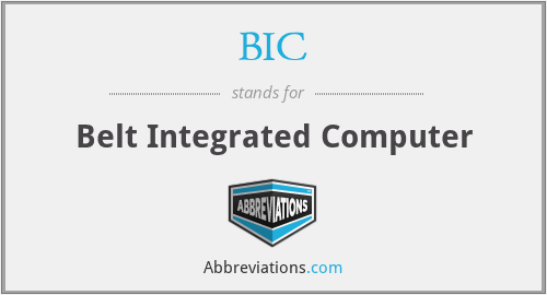 BIC - Belt Integrated Computer