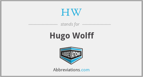 HW - Hugo Wolff