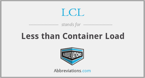 LCL - Less than Container Load