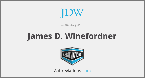 JDW - James D. Winefordner