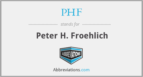 PHF - Peter H. Froehlich