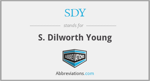 SDY - S. Dilworth Young