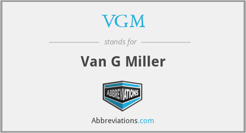 VGM - Van G Miller