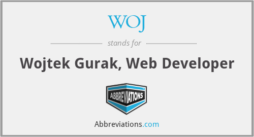 WOJ - Wojtek Gurak, Web Developer
