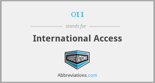 011 - International Access
