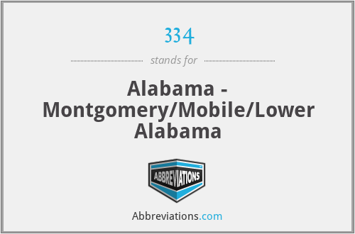 334 - Alabama - Montgomery/Mobile/Lower Alabama